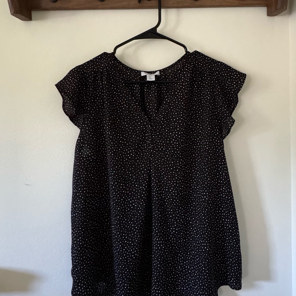 Carolina Belle Black and White Polka Dot Blouse
